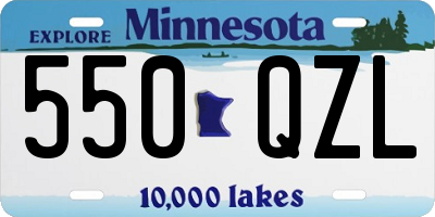 MN license plate 550QZL