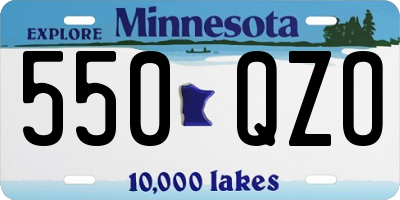 MN license plate 550QZO