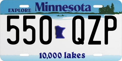 MN license plate 550QZP