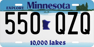 MN license plate 550QZQ