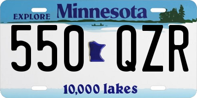 MN license plate 550QZR