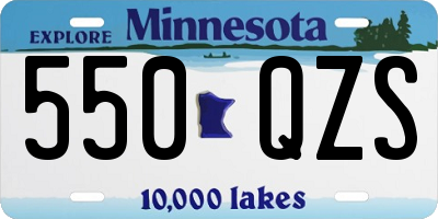 MN license plate 550QZS