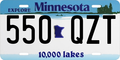 MN license plate 550QZT