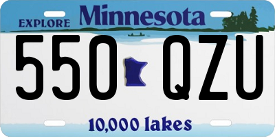 MN license plate 550QZU