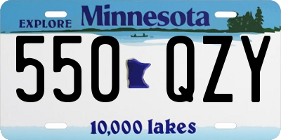 MN license plate 550QZY