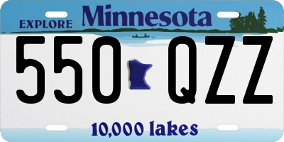 MN license plate 550QZZ