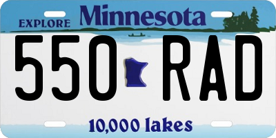 MN license plate 550RAD