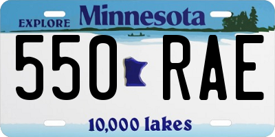 MN license plate 550RAE