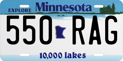 MN license plate 550RAG