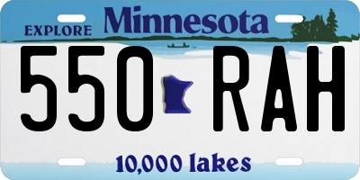 MN license plate 550RAH