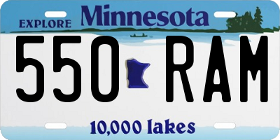 MN license plate 550RAM