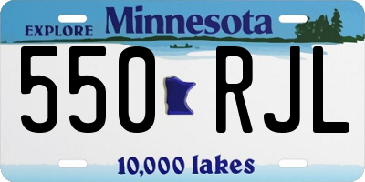 MN license plate 550RJL