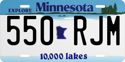 MN license plate 550RJM