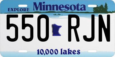 MN license plate 550RJN