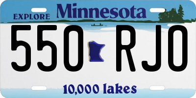 MN license plate 550RJO