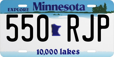 MN license plate 550RJP