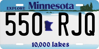 MN license plate 550RJQ