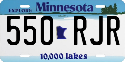 MN license plate 550RJR