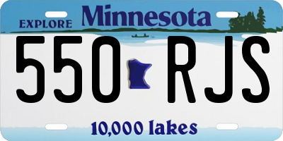 MN license plate 550RJS