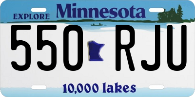 MN license plate 550RJU