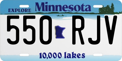 MN license plate 550RJV