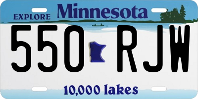 MN license plate 550RJW