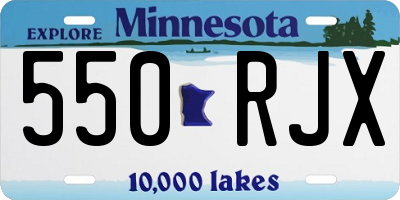 MN license plate 550RJX