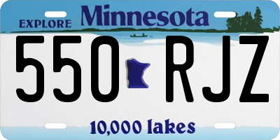 MN license plate 550RJZ
