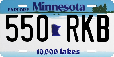 MN license plate 550RKB