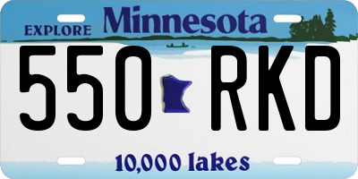 MN license plate 550RKD