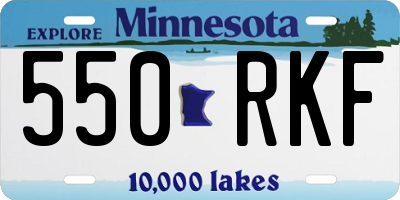 MN license plate 550RKF