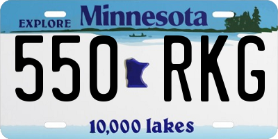 MN license plate 550RKG