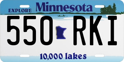 MN license plate 550RKI