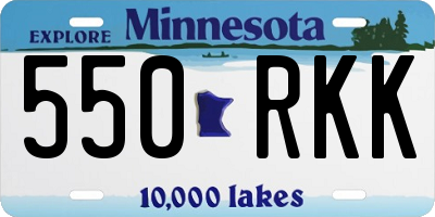 MN license plate 550RKK