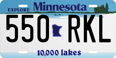 MN license plate 550RKL