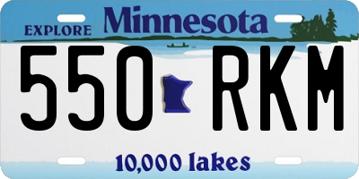 MN license plate 550RKM