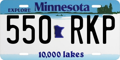 MN license plate 550RKP