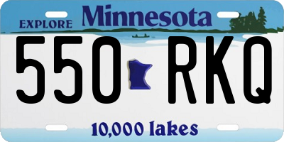 MN license plate 550RKQ