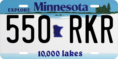 MN license plate 550RKR