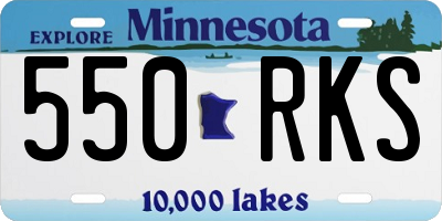 MN license plate 550RKS