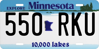 MN license plate 550RKU