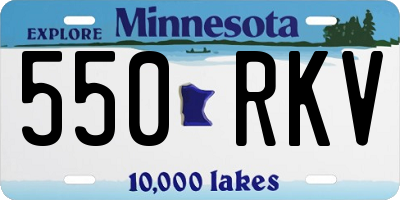 MN license plate 550RKV