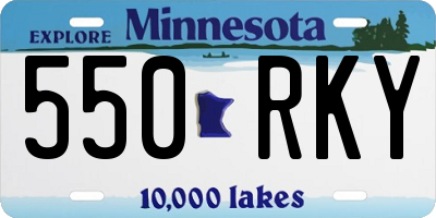 MN license plate 550RKY