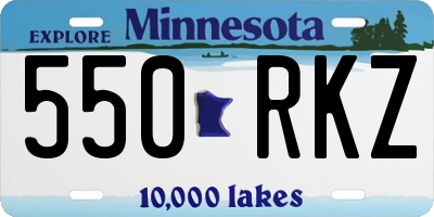MN license plate 550RKZ