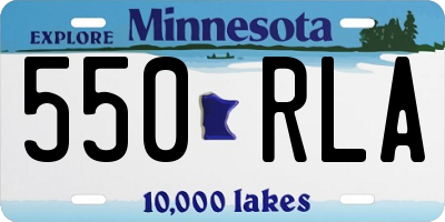 MN license plate 550RLA