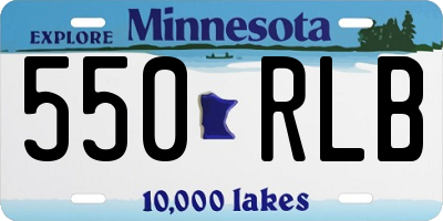 MN license plate 550RLB