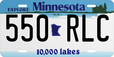 MN license plate 550RLC