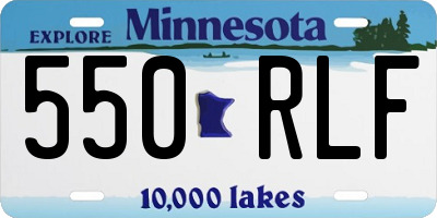 MN license plate 550RLF
