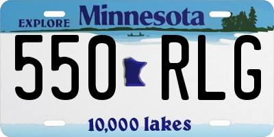 MN license plate 550RLG