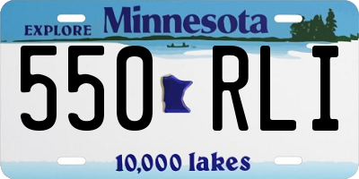 MN license plate 550RLI